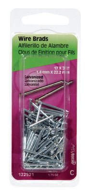 HILLMAN 17 Ga. X 7/8 in. L Electro Galvanized Steel Brad Nails 1.75 oz