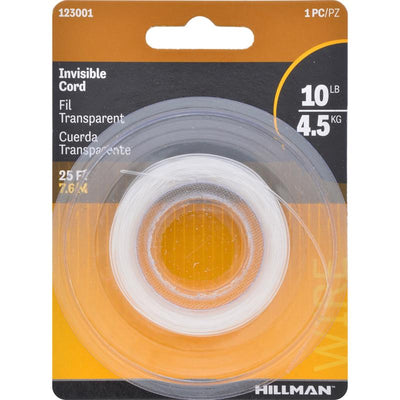 HILLMAN 25 ft. L Plastic 18 Ga. Invisible Cord
