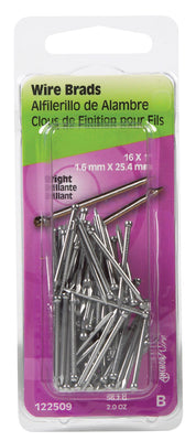 HILLMAN Anchor Wire 16 Ga. X 1 in. L Bright Steel Brad Nails 2 oz