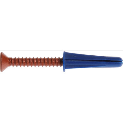 HILLMAN 0.4 in. D X 1 in. L Plastic Flat Head Conical Anchor 4 pk