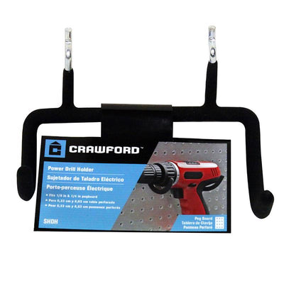 Crawford Black Steel 4.3 in. Power Drill Hanger