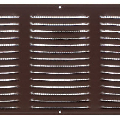 Air Vent 8 in. H X 16 in. L Brown Aluminum Undereave Vent