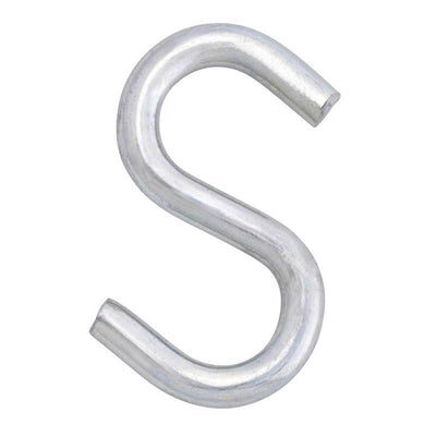Hampton Small Zinc-Plated Silver Steel 1 in. L S-Hook 20 lb