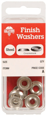 HILLMAN Nickel-Plated Steel 8 Size Finish Washer