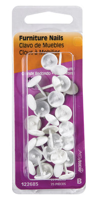 HILLMAN Large Size Brass-Plated White Brass Furniture Nails