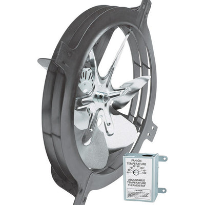 Air Vent 18 in. H X 17.8 in. W X 7.3 in. L X 15 in. D Steel Gable Mount Power Fan