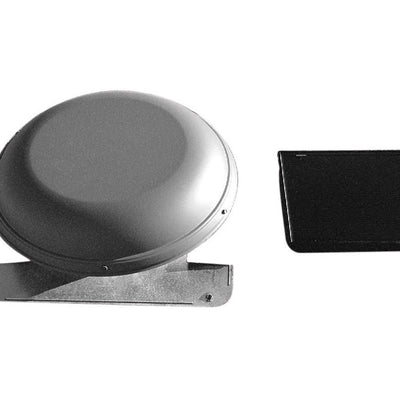 Air Vent 26.25 in. H X 9.75 in. W X 26.25 in. L Weatherwood Steel Solar Power Roof Vent