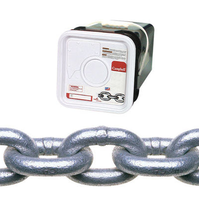 Campbell 3/8 in. Oval Link Carbon Steel Proof Coil Chain 3/8 in. D X 45 ft. L