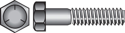 HILLMAN 3/4 in. D X 7 in. L Heat Treated Zinc Steel Hex Head Cap Screw