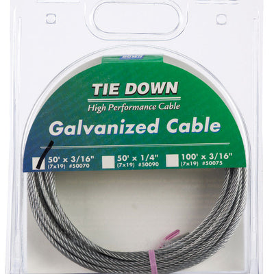 Tie Down Engineering 3/16 in. D X 50 ft. L Galvanized Steel Aircraft Cable