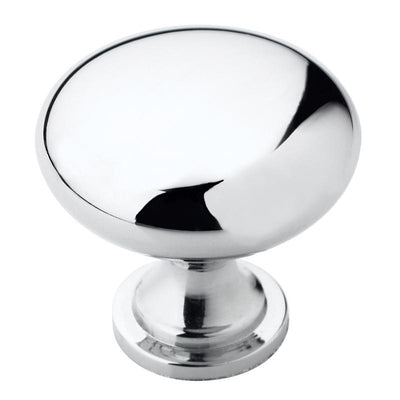 Amerock Traditional Round Furniture Knob 1-1/4 in. D 28.702 mm Polished Chrome