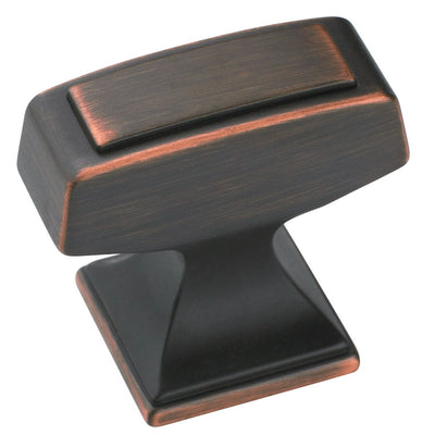 Amerock Mulholland Square Furniture Knob 1-1/4 in. D 1-1/8 in. Oil Rubbed Bronze