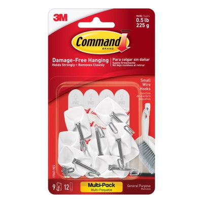 3M Command Small Plastic Wire Hooks 1.625 in. L