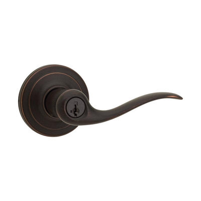 Kwikset SmartKey Tustin Venetian Bronze Entry Door Knob KW1 1-3/4 in.