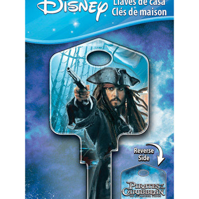 HILLMAN Disney Capt N Jack Sparrow House Key Blank 66/97 KW1/KW10 Double For Kwikset and Titan Locks
