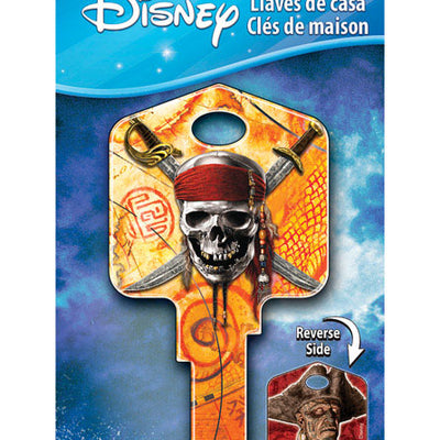 HILLMAN Disney Skull and Swords House Key Blank 66/97 KW1/KW10 Double For Kwikset and Titan Locks