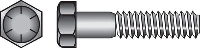 HILLMAN 5/16 in. D X 2-1/2 in. L Heat Treated Steel Hex Head Cap Screw 100 pk