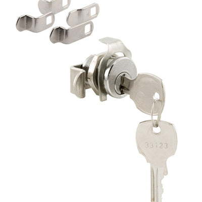 Prime-Line Brushed Nickel Steel Counter Clockwise Mailbox Lock