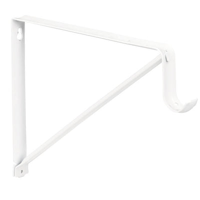 Knape & Vogt John Sterling White Steel Shelf/Rod Bracket 12 Ga. 11 in. L 250 lb
