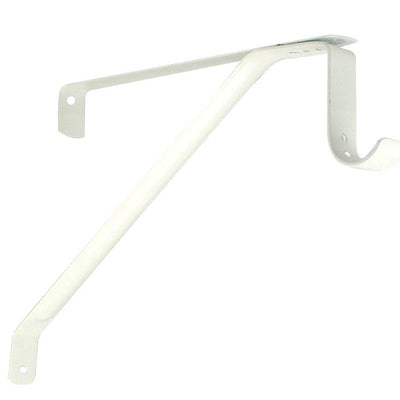 Knape & Vogt John Sterling White Steel Shelf/Rod Bracket 12 Ga. 10 in. L 250 lb