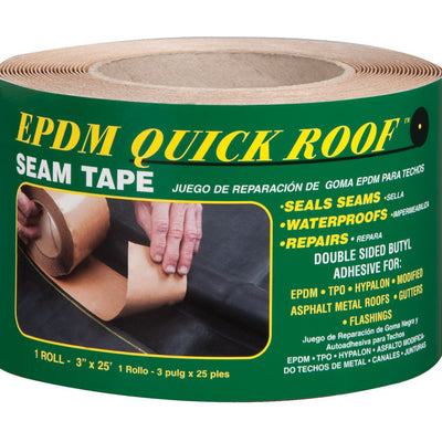 Quick Roof 3 in. W X 25 ft. L Tape Roof Seam Tape Black