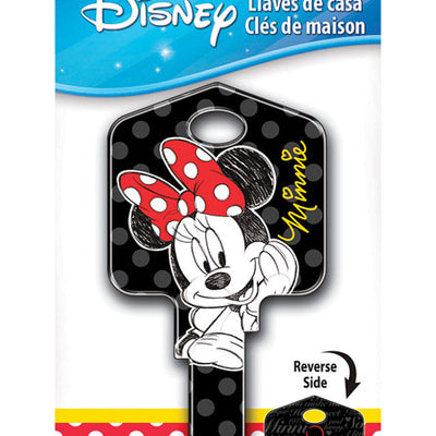 HILLMAN Disney Minnie Mouse House Key Blank 66/97 KW1/KW10 Single For Kwikset and Titan Locks