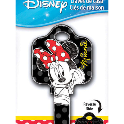 HILLMAN Disney Minnie Mouse - Signature House Key Blank 68 SC1 Single For Schlage Locks