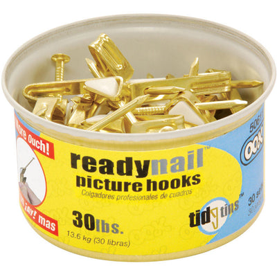 OOK Brass-Plated Standard Picture Hook 30 lb 25 pk