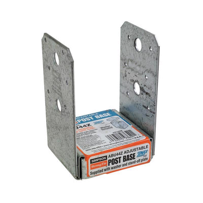 Simpson Strong-Tie ZMax 5.5 in. H X 3.56 in. W 16 Ga. Galvanized Steel Post Base