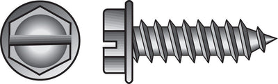 HILLMAN No. 10 Ga. X 1-1/2 in. L Slotted Hex Washer Head Sheet Metal Screws 100 pk