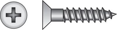 HILLMAN No. 6 Ga. X 1 in. L Phillips Zinc-Plated Coarse Wood Screws 100 pk