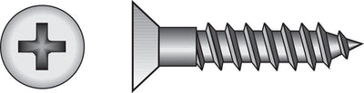 HILLMAN No. 6 Ga. X 1-1/2 in. L Phillips Zinc-Plated Coarse Wood Screws 100 pk