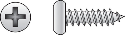 HILLMAN No. 10 Ga. X 1-1/4 in. L Phillips Pan Head Sheet Metal Screws 100 pk