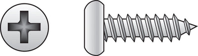 HILLMAN No. 12 Ga. X 1-1/2 in. L Phillips Pan Head Sheet Metal Screws 100 pk