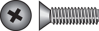 HILLMAN No. 8-32 Ga. X 1/2 in. L Phillips Flat Head Zinc-Plated Steel Machine Screws 100 pk