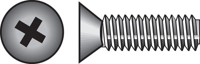 HILLMAN No. 8-32 Ga. X 2 in. L Phillips Flat Head Zinc-Plated Steel Machine Screws 100 pk