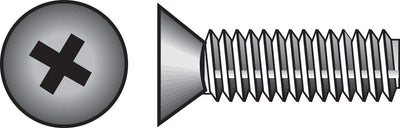 HILLMAN No. 10-24 Ga. X 3/4 in. L Phillips Flat Head Zinc-Plated Steel Machine Screws 100 pk