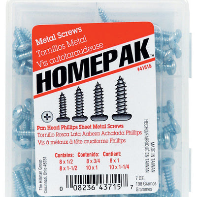 HILLMAN Homepak No. 14 Ga. Phillips Pan Head Sheet Metal Screw Assortment