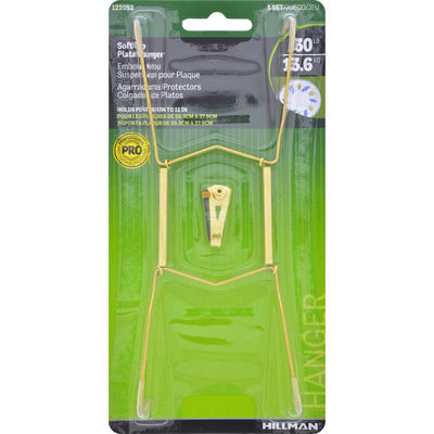 HILLMAN Brass-Plated Gold All Purpose Hanger 11 in.