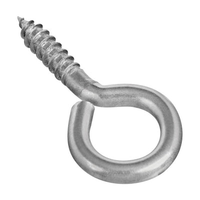 National Hardware 0.16 in. D X 1-5/8 in. L Polished Stainless Steel Screw Eye 40 lb. cap.