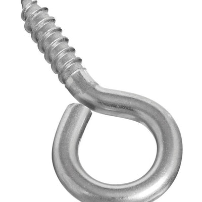 National Hardware 0.22 in. D X 2-3/16 in. L Polished Stainless Steel Screw Eye 75 lb. cap.
