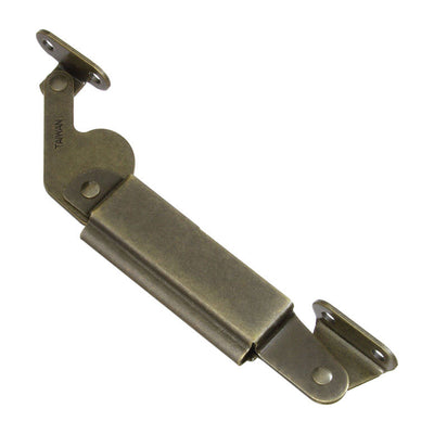 National Hardware Antique Brass Steel Center Mount Spring Lid Support 7.6 in.