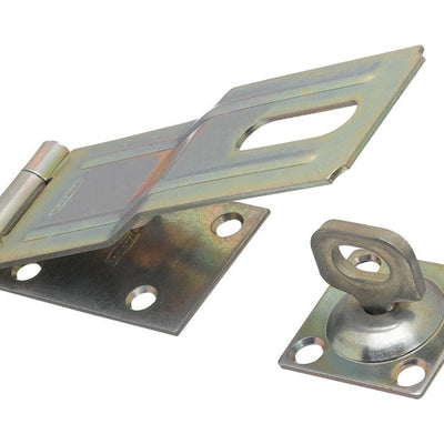 National Hardware Zinc-Plated Aluminum/Steel 6 in. L Swivel Staple Safety Hasp