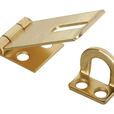 National Hardware Brass-Plated Steel 1-3/4 in. L Safety Hasp