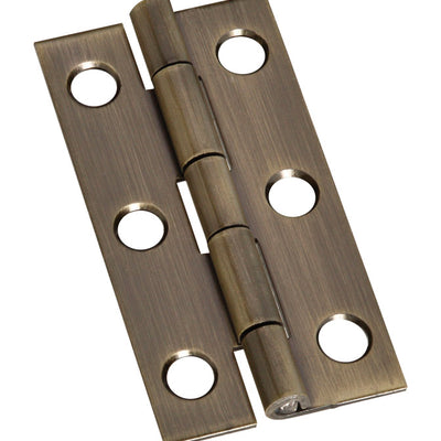 National Hardware 2 in. L Antique Brass Door Hinge 2 pk