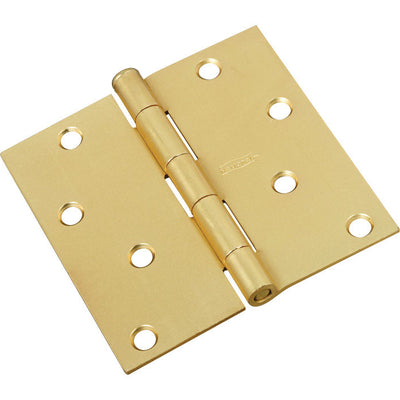 National Hardware 4 in. L Satin Brass Door Hinge