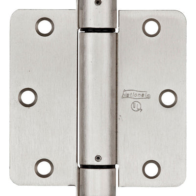 National Hardware 3-1/2 in. L Satin Nickel Spring Hinge
