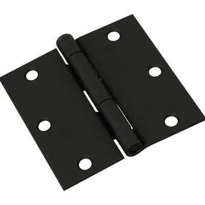 National Hardware 3-1/2 in. L Black Door Hinge