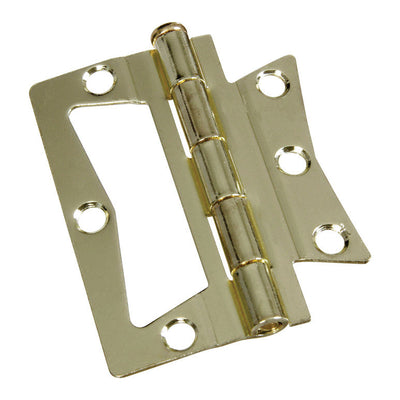 National Hardware 3 in. L Brass Surface-Mounted Hinge 2 pk