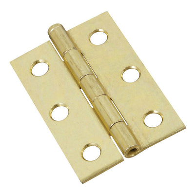 National Hardware 2-1/2 in. L Brass Narrow Hinge 2 pk
